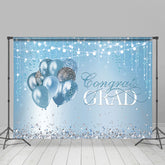 Blau Und Silber Diamant Luftballons Glückwunsch Grad Hintergrund