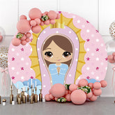 Blau Und Weiß Wolken Glücklich Geburtstag Kreis Hintergrund