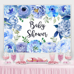 Blau Blumen In Voll blühen Blumen babydusche Hintergrund