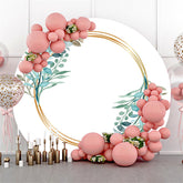 Blau Blätter Und Kreis Einfach Runden Hintergrund Für Ereignis