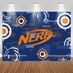 Blau Orange Nerf Theme Game Party Hintergrund für Jungen