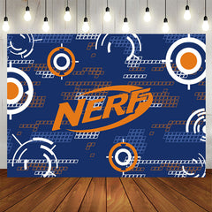 Blau Orange Nerf Theme Game Party Hintergrund für Jungen