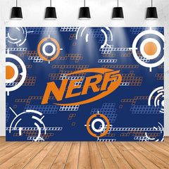Blau Orange Nerf Theme Game Party Hintergrund für Jungen