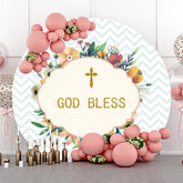 Blau Weiß Welligkeit Anlage Glücklich Geburtstag Runden Hintergrund