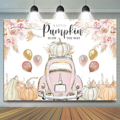 Boho Kürbis Und Funkeln Luftballons Babydusche Hintergrund