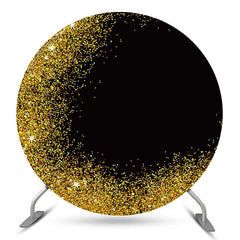 Bokeh Gold Schwarz Funkeln Runden Party Hintergrund Abdeckung