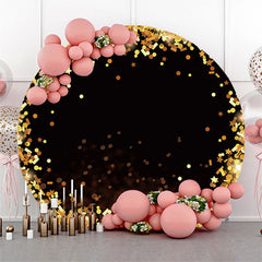 Bokeh Golden Funkeln Schwarz Runden Party Hintergrund