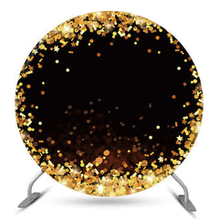 Bokeh Golden Funkeln Schwarz Runden Party Hintergrund
