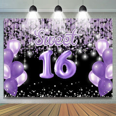 Bokeh Lila Ballon süss 16 Geburtstag Foto Hintergrund