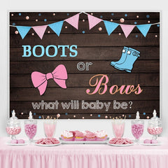 Stiefel oder Bögen Geschlecht Aufdecken Hintergrund für babydusche