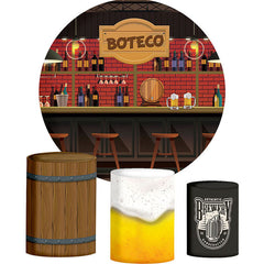 Bar Cowboy Stil Bar Runden Hintergrund Bausatz Für Party