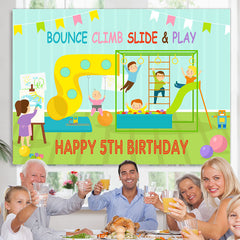 Prallen Steigen Gleiten Und Spielen Glücklich 5 Geburtstag Hintergrund