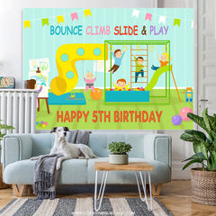 Prallen Steigen Gleiten Und Spielen Glücklich 5 Geburtstag Hintergrund