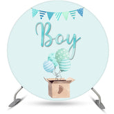 Junge Blau Ballon Einfach Kreis Babydusche Hintergrund