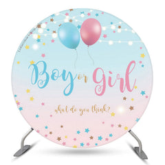 Junge Oder Mädchen Ballon Geschlecht Aufdecken Runden Hintergrund