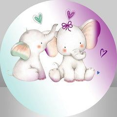 Lofaris Niedlich Runden Elefant Baby Dusche Hintergrund Bausatz