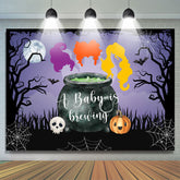 Brauen Lila Halloween Nacht Babydusche Hintergrund