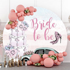 Braut Zu Sei Rosa Kreis Hochzeit Hintergrund Für Party