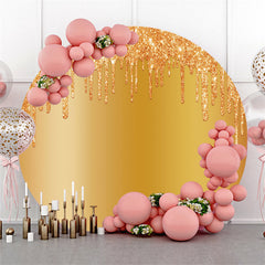 Hell Golden Funkeln Runden Geburtstag Party Hintergrund