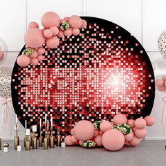 Hell Rosa Bokeh Runden Schwarz Glücklich Geburtstag Hintergrund