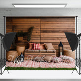 Braun Planke Wand Plaid Matte Kissen Frühling Hintergrund