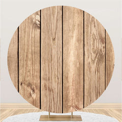 Braun Streifen Hölzern Kreis Glücklich Geburtstag Hintergrund