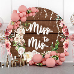 Braun Holz Rosa Weiß Blumen Vermissen Zu Mis Hochzeit Hintergrund