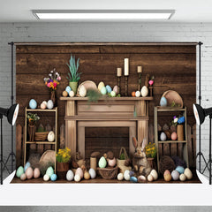 Braun Hölzern Ostern Eier Hase Ostern Hintergrund