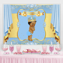 Ausländer Und Golden Krone babydusche Hintergrund Für Prinz