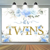 Ausländer Blumen Es ist Zwillinge Niedlich Einfach Babydusche Hintergrund