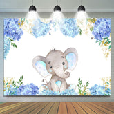 Ausländer Lila Wenig Blumen Elefant babydusche Hintergrund