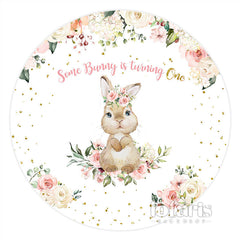 Hase Ist Drehen Eins Glücklich Geburtstag Kreis Hintergrund