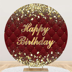 Burgund Und Rose Golden Runden Glücklich Geburtstag Hintergrund