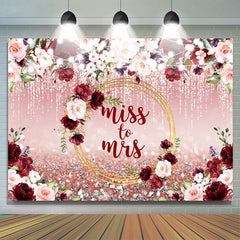 Burgund Rose Gold Liebenswert Blumen Hochzeit Hintergrund