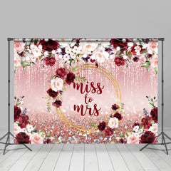 Burgund Rose Gold Liebenswert Blumen Hochzeit Hintergrund