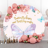 Schmetterling Küsse Und Wünscht sich Blumen Geburtstag Hintergrund
