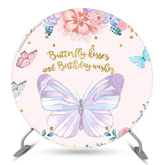 Schmetterling Küsse Und Wünscht sich Blumen Geburtstag Hintergrund