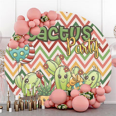 Kaktus Party Bunt Ballon Baby Runden Hintergründe