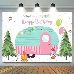 Berufung alle Glücklich Camper Camping Geburtstag Hintergrund