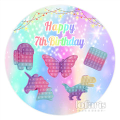 Camillas 7 Geburtstag Pop Es Funkeln Sterne Runden Hintergründe