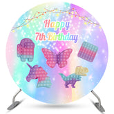 Camillas 7 Geburtstag Pop Es Funkeln Sterne Runden Hintergründe