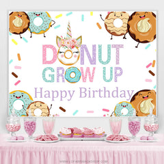 Süssigkeit Land Krapfen Wachsen Hoch Thema Glücklich Geburtstag Hintergrund