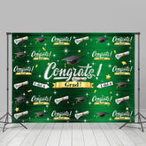 Kappen Und Sterne Dunkel Grün Gratulieren Grad Party Hintergrund