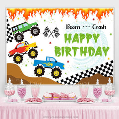 Cars Crash Spark Tire Boy Happy Birthday Hintergrund