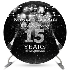 Feiern 15 Jahr Von Hochzeit Runden Jubiläum Hintergrund