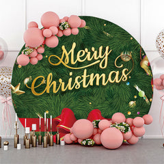 Weihnachten Baum Mit Schleife Kreis Hintergrund Abdeckung