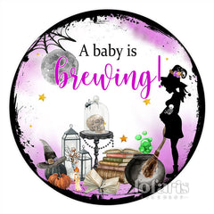 Kreis Baby Ist Brauen Halloween Geschlecht Aufdecken Hintergrund