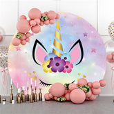 Kreis Bokeh Traum Himmel Einhorn Geburtstag Hintergrund Banner