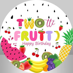 Kreis Farbig Obst Glücklich Geburtstag Hintergrund Für Party