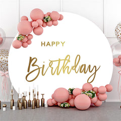 Kreis Brauch Gold Einfach Glücklich Geburtstag Party Hintergrund